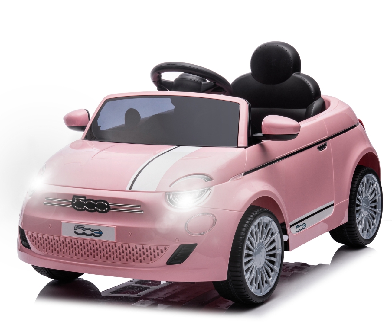 Fiat 500e roosa akuga soiduk